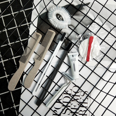 现货酒店宾馆一次性牙刷梳子 可定制民宿客栈一次性酒店用品套装