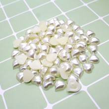 厂家直销心形珍珠ABS环保珠饰韩版饰品头饰材料手工发饰diy配件