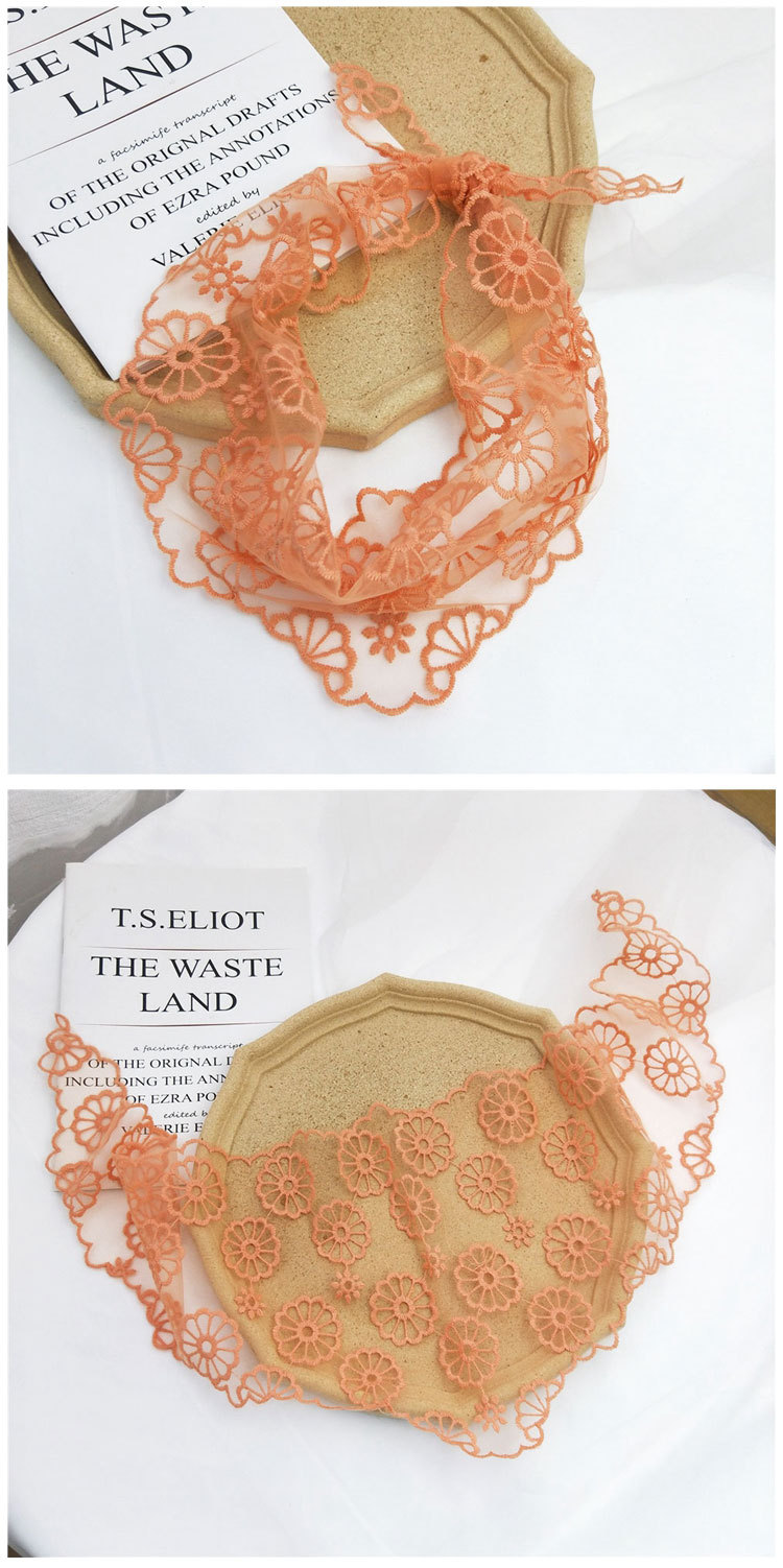 Lace Triangle Scarf Spring And Summer Korean Fashion Scarf Small Silk Scarf Headband Bag Decoration Wholesale Cheap Rs-flyfishing Products display picture 7
