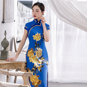 Changguo Qipao dress banquet etiquette Qipao skirt