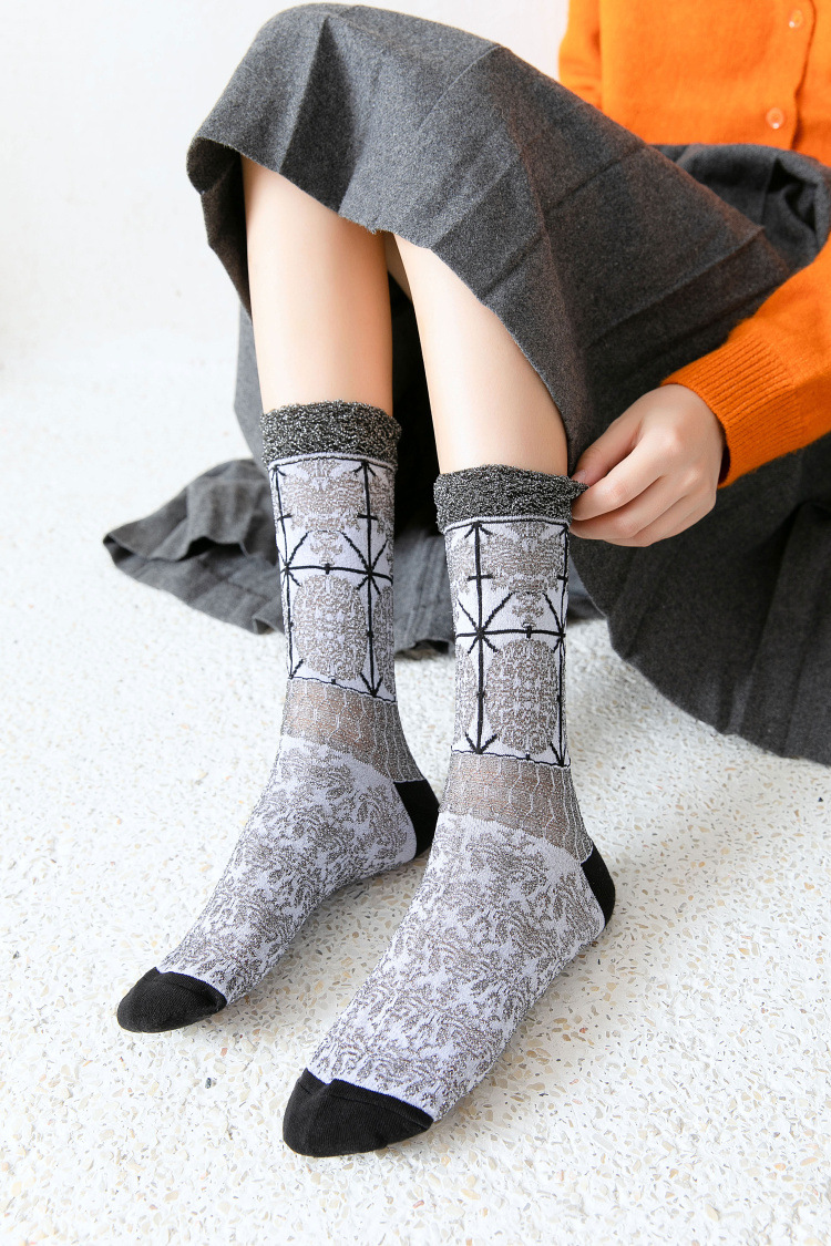 New socks autumn and winter warm casual women s cotton candy color pile socks NSFN4094