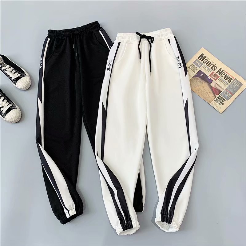 Ins beam leg sports pants female summer...