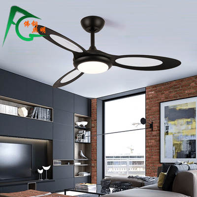 Factory large wind restaurant fan chandelier modern simple living room bedroom chandelier home inverter fan lamp