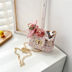 2021 New Children's Crossbody Bag Fashion Princess Baby Korean Version Mini Girl's Frangipani Chain Bag Trend