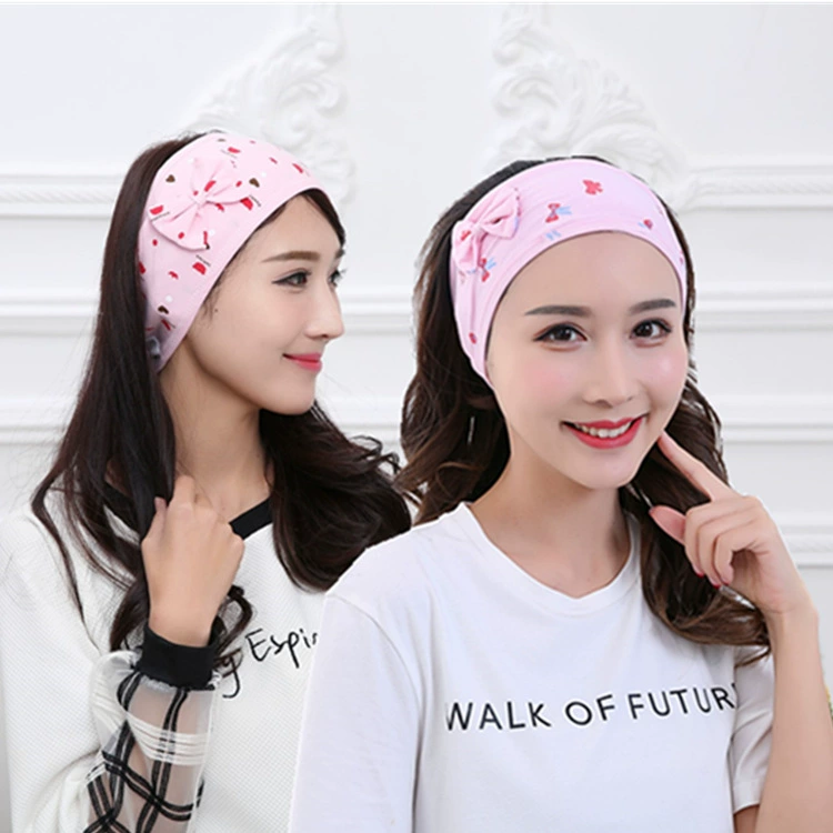 Cotton breathable postpartum scarf for young mother with bow for pregnant, direct factory sales