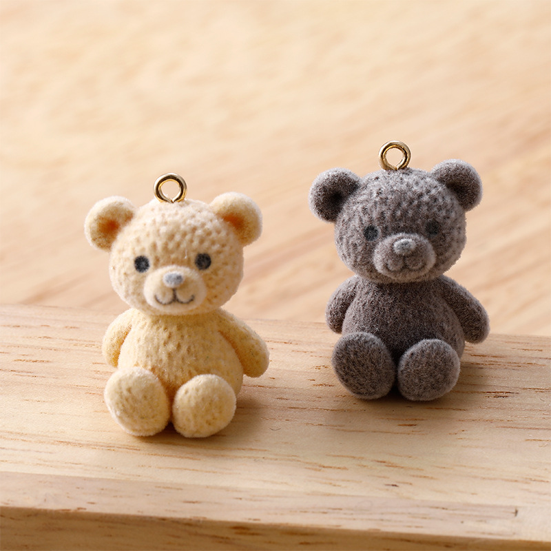 Cute Animal Resin Flocking Jewelry Accessories display picture 2