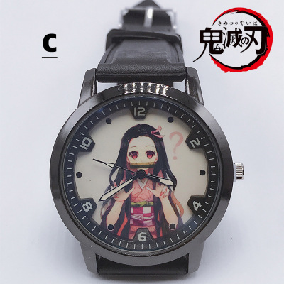 灶门炭治郎祢豆子鬼灭之刃手表我妻善逸伊之助动漫角落生物石英表|ms