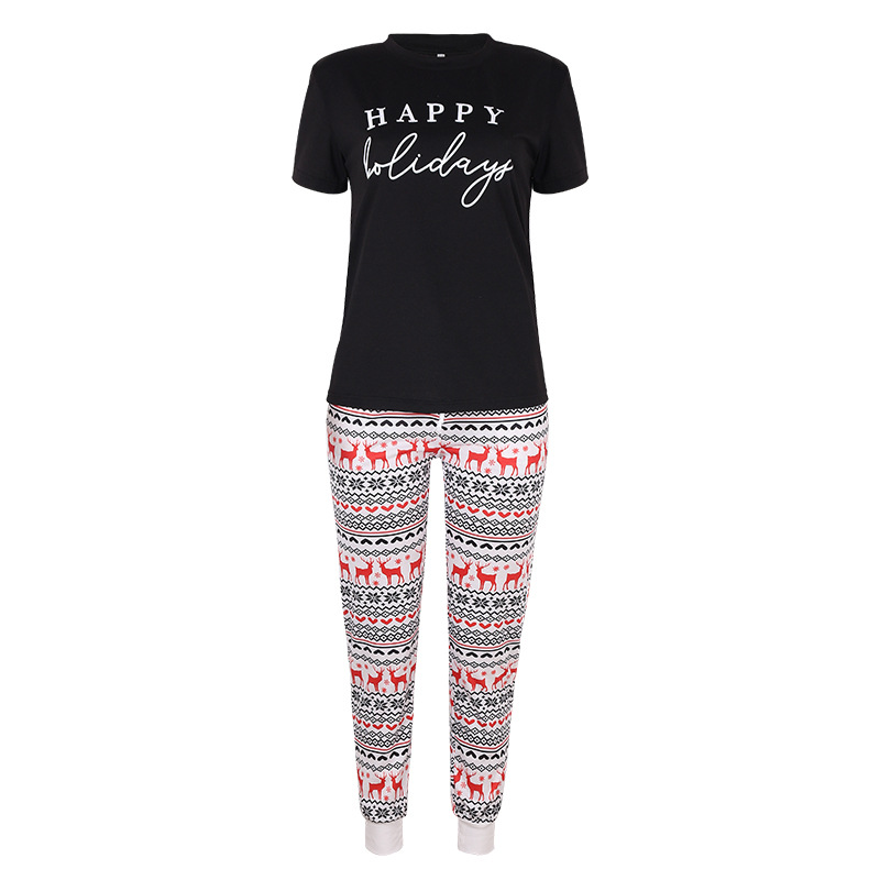 women's autumn and winter home letter printing Christmas suit NSKX5796