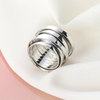Minimalistic retro fashionable universal ring, Korean style, simple and elegant design