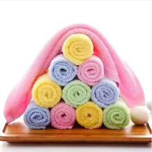 厂家批发纯竹纤维方巾25*25婴幼儿用品强吸水不沾油多功能洗碗巾