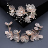 Japan and South Korea New Wedding Accessories Bride hair accessories with makeup studio headwear gold flowers Xianmei ha