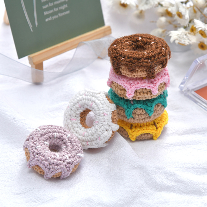 Factory direct supply Japanese new yarn weaving donut girl hairjet scarf DIY decoration accessories wholesale