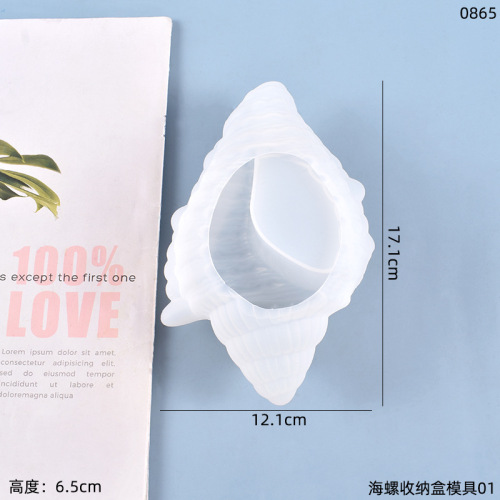 Poppy diy crystal glue mold creative conch storage box silicone mold manufacturer wholesale