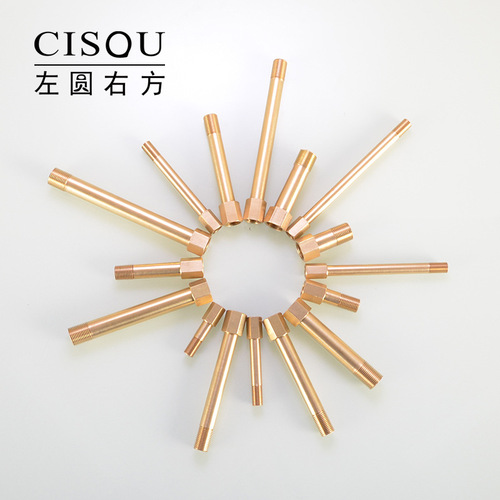 All copper 1 minute 2 minutes extended inner and outer wire direct 3 minutes inner and outer teeth straight through extension mechanical grinding tool joint copper accessories