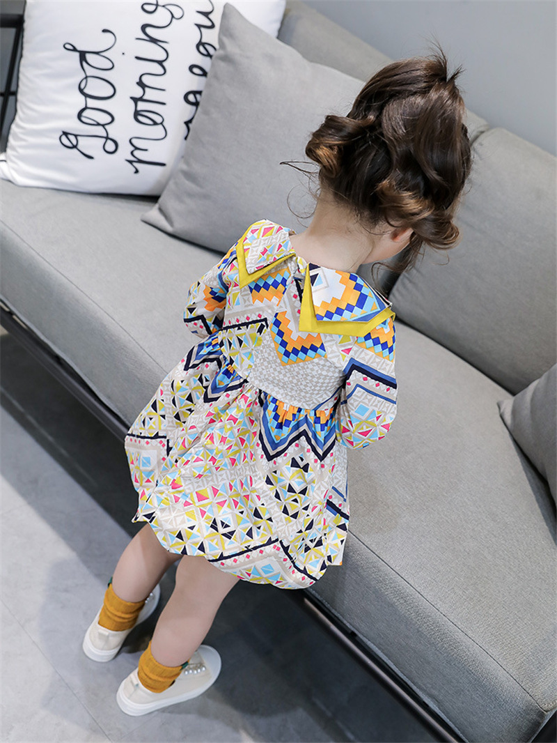 Ethnic Doll Collar Floral Dress