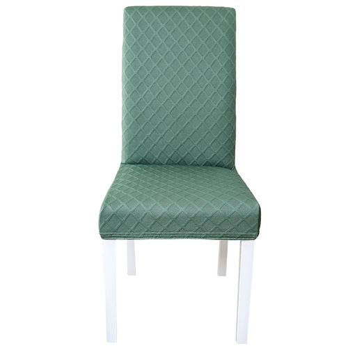 Diamond-shaped three-dimensional pattern thickened elastic solid color jacquard chair cover simple home hotel one-piece chair cover cross-border