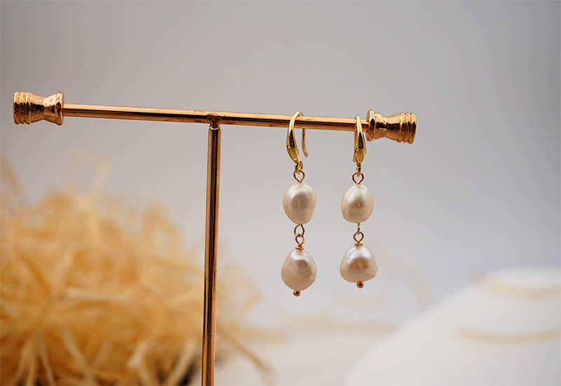 Fashion Irregular Pearl Copper Drop Earrings 1 Pair display picture 1