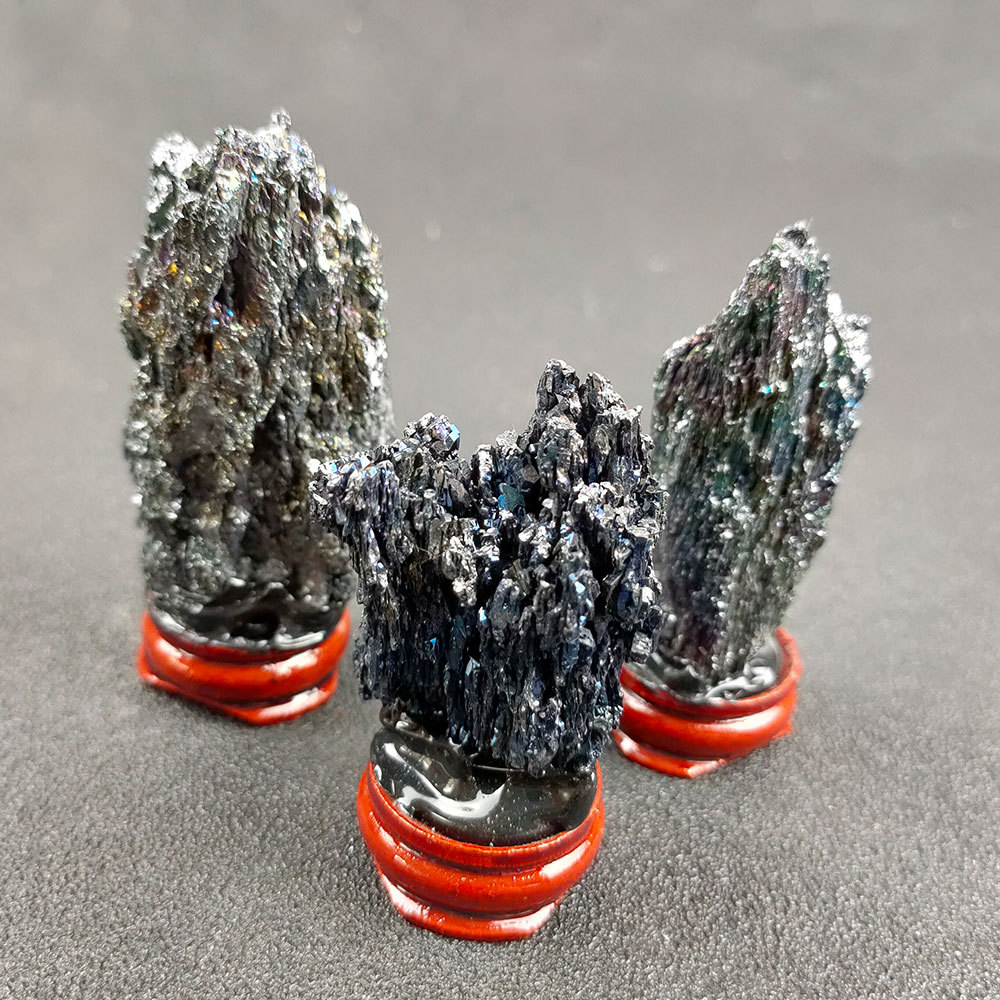 厂家直销新款天然石摆件 矿物晶体七彩原石摆件矿石标本煤晶电镀-阿里巴巴