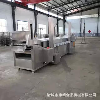 不锈钢食品油炸流水线 甜甜圈油炸流水线厂家 麻薯油炸流水线
