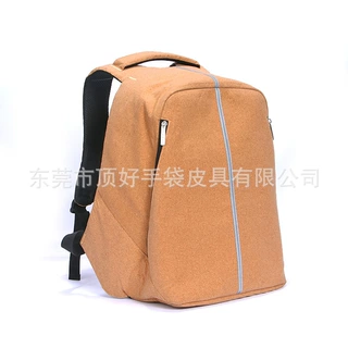 厂家直销葡萄牙软木双肩包 多功能环保软木PU背包 cork backpack