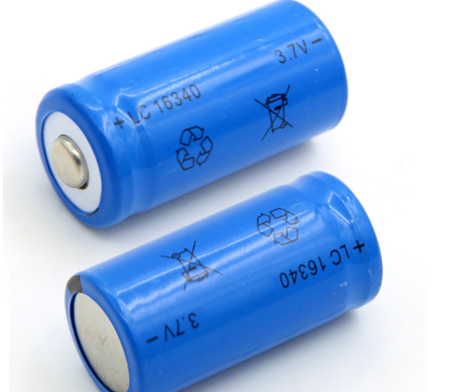 16340锂电池CR123A 大容量充电电池1300毫安3.7V激光笔强光手电筒