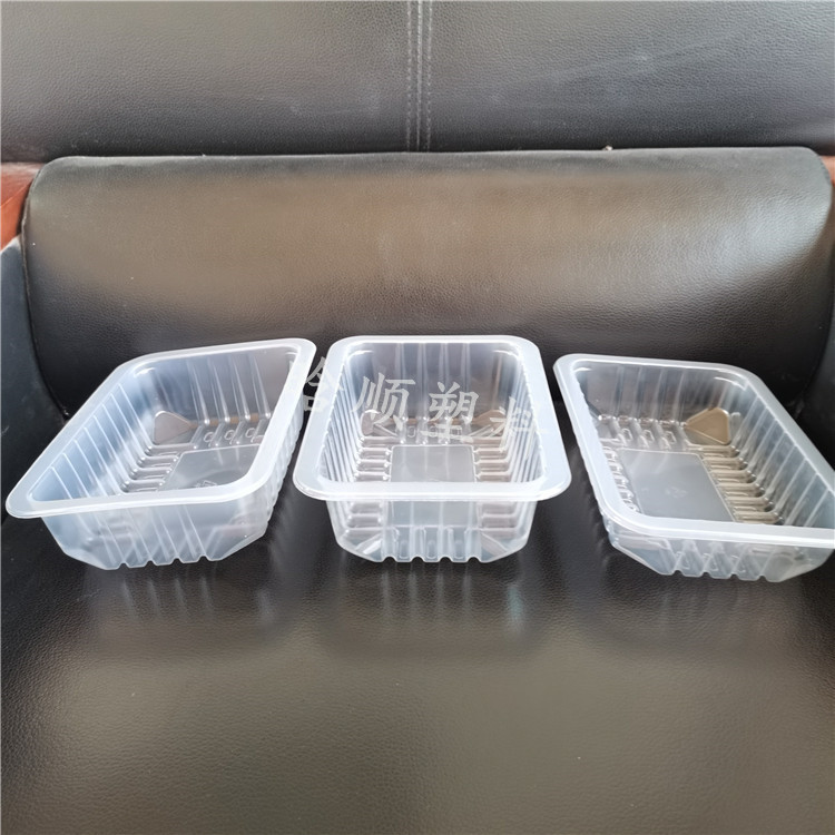 鸭肠锁鲜塑料盒 卤味熟食封口塑料盒