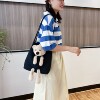 Handheld shoulder bag, capacious one-shoulder bag, shopping bag, with little bears, internet celebrity, 2021 collection, Korean style