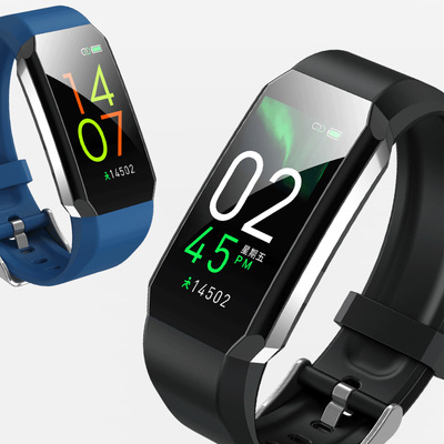 T3智能手环体温心率血压测量IP68计步多运动模式控制拍照微信计步