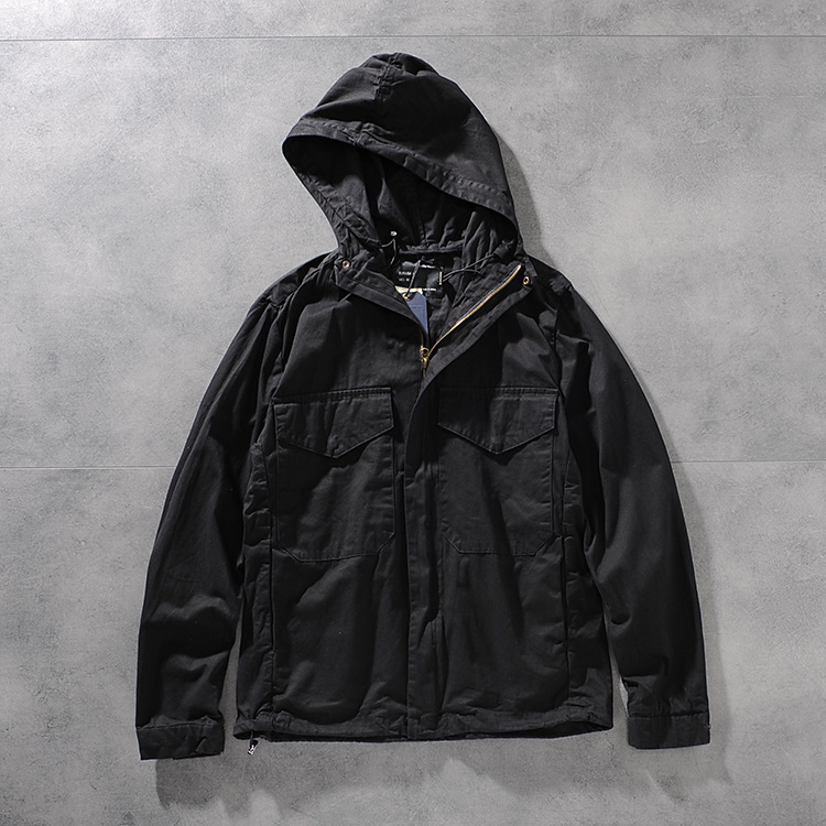 A48 autumn and winter new foreign trade original single-base solid color camouflage hooded young men's windcoat jacket jacket 0104 34 A48 autumn and winter new foreign trade original single-base solid color camouflage hooded young men's windcoat jacket jacket 0104 34