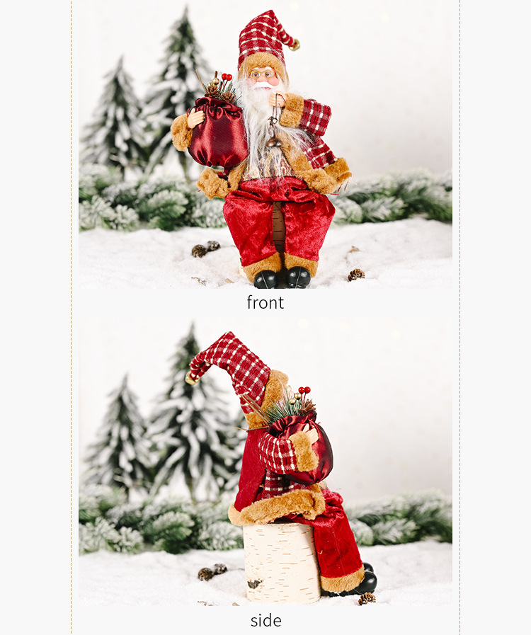 Christmas Ornaments Standing Pose Santa Claus Doll Ornaments display picture 3