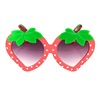 Children's cartoon strawberry, sunglasses, suitable for import, new collection