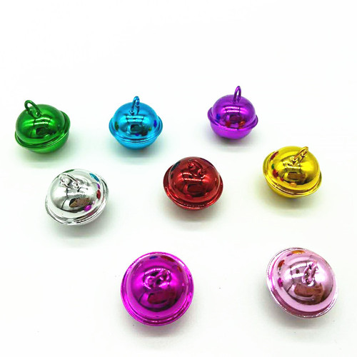 Candy color 22 one-word wire bell Christmas diy accessories wind chime pendant pet collar colorful metal bell
