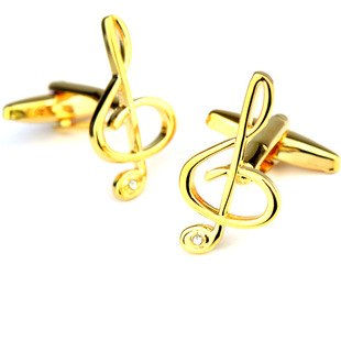2020 new cufflinks music treble notes French shirt cuff cufflinks diamond gold/cufflinks