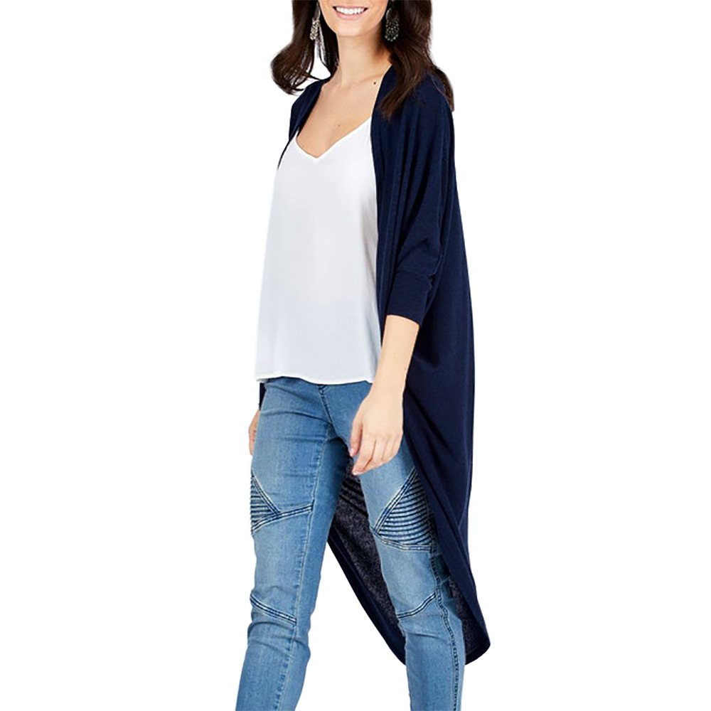 women s loose mid-length shawl Knit cardigan jacket nihaostyles clothing wholesale NSHYG72673