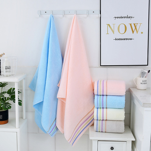 All pure cotton 32-strand large bath towel 70*140cm home daily gift absorbent bath towel embroidered logo manufacturer wholesale