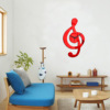 Creative fashion notes mirror living room hanging bell 3D personalized wall clock acrylic wall clock