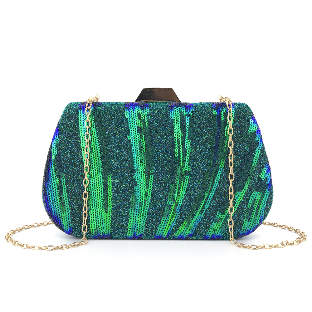 Evening party bag ins fashionable women’s hand-held evening bag hand grip sequin bag clutch bag