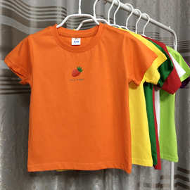 新产品一件代销童装t恤纯棉短袖印花便宜的孩子们的衣服儿童T恤