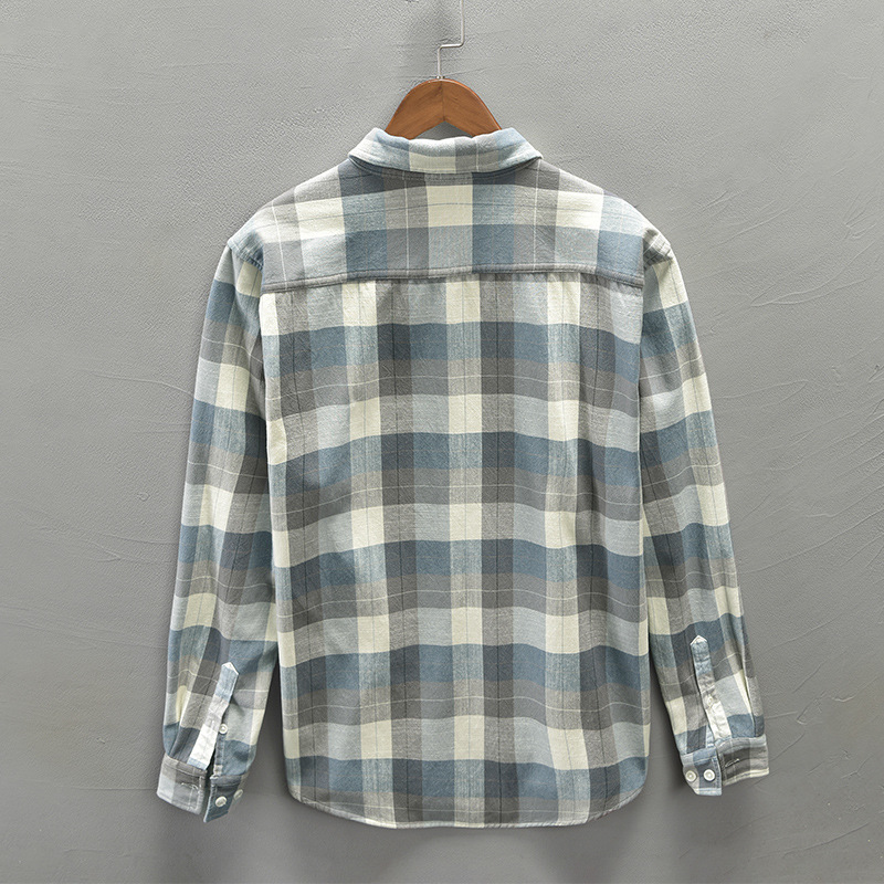 Z125 autumn and winter new men's plaid plus velvet shirt a generation of hair