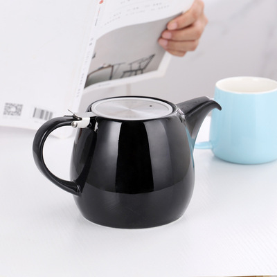 北欧大容量茶壶套装创意陶瓷壶带滤网耐高温家用客厅凉白开水茶壶