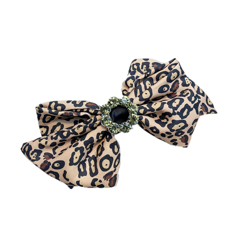 New Leopard Print Multilayer Bow Hairpin display picture 5