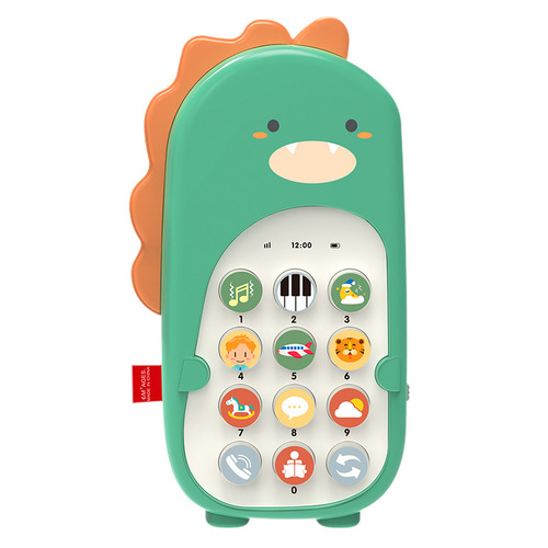 Cross-border baby mobile phone toys children's baby educational early education story simulation phone dinosaur vibrating mobile phone