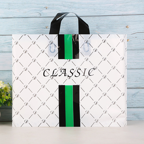 Bolsa de mano, bolsa para ropa, bolsa con logotipo impreso personalizado para ropa, bolsa de regalo, bolsa de cosméticos de plástico engrosado y duradero