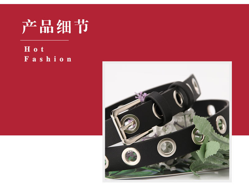 Women's Band Fashion Hollow Decorative Belt With Jeans Punk Style Pu Belt Wholesale Nihaojewelry display picture 7