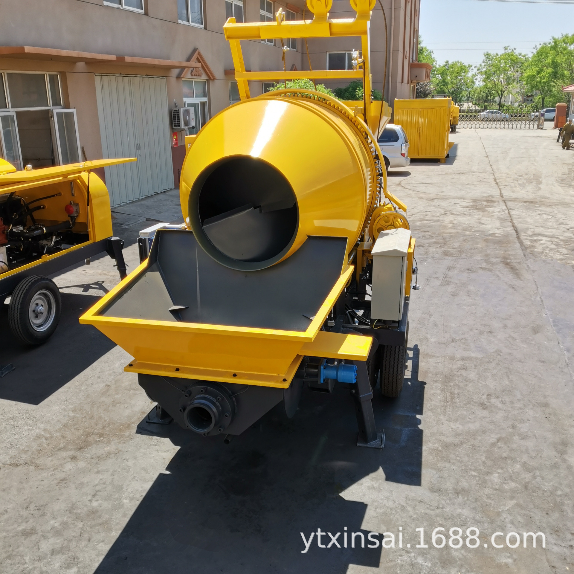 40泵的拖式搅拌拖泵一体 40泵带搅拌机 混凝土搅拌拖泵 地泵
