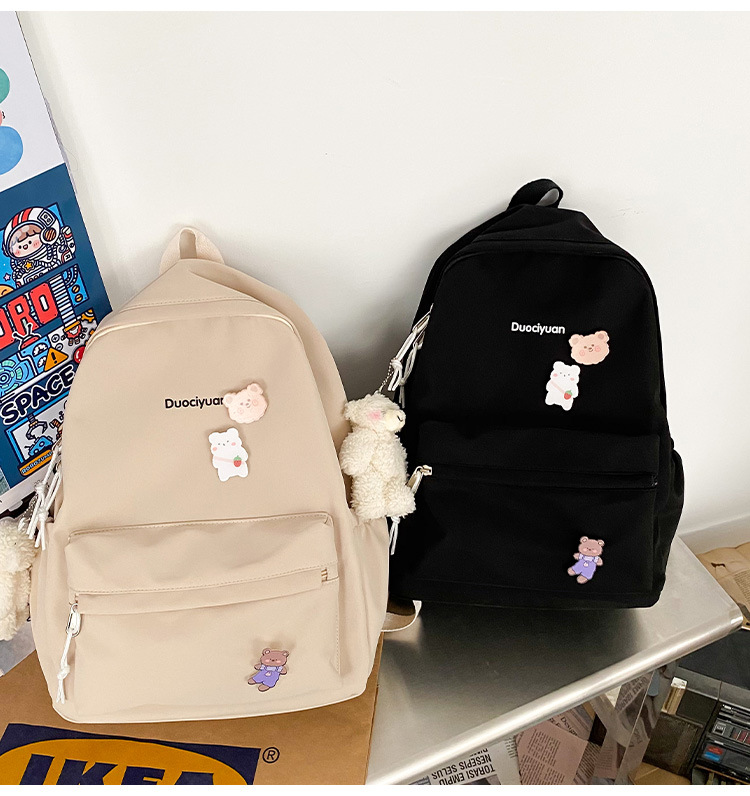 Simple Students Cute School Bag Vintage Soft Backpack display picture 41