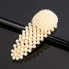 Hair accessory with bow, cute hairgrip from pearl, no hair damage, Korean style, simple and elegant design