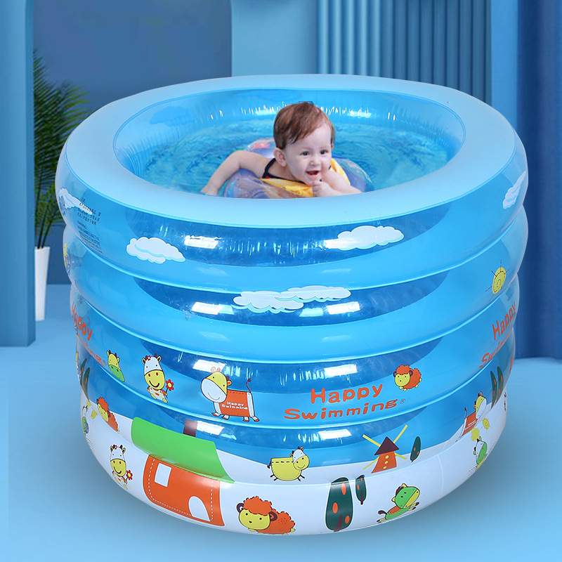 乐游婴儿充气游泳池套装五层加厚折叠家庭型耐磨戏水桶泡澡池包邮|ru