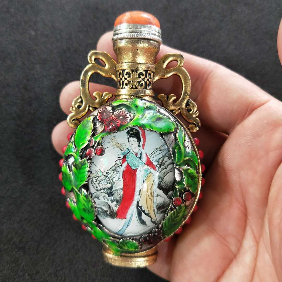 民族工艺品批发鼻烟壶铜质藏式仿古做旧老货西藏古玩杂项