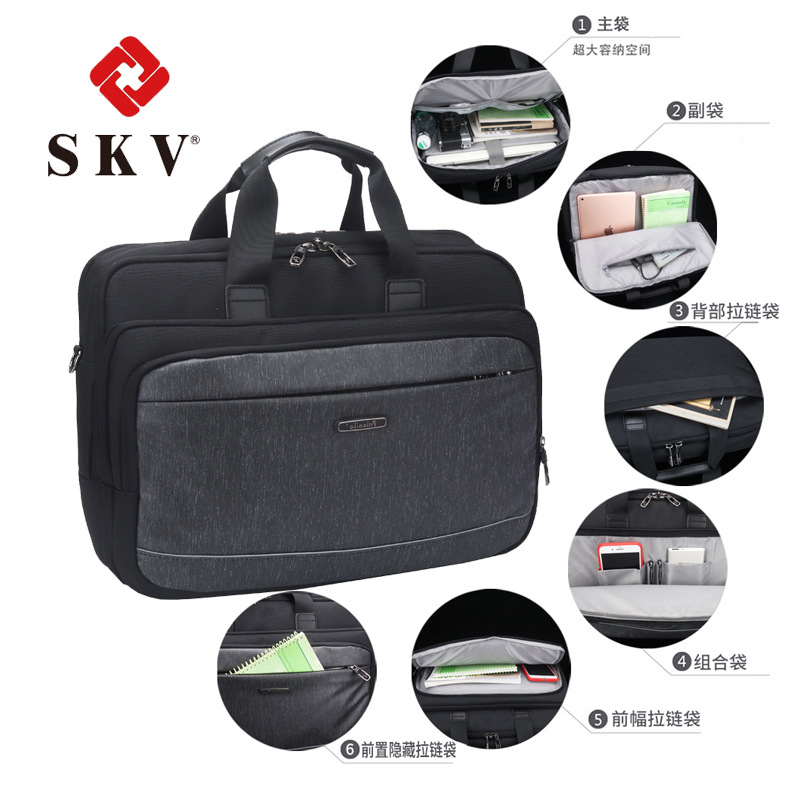 2022年新款手提电脑包大容量男包时尚潮流单肩斜挎商务外贸公文包